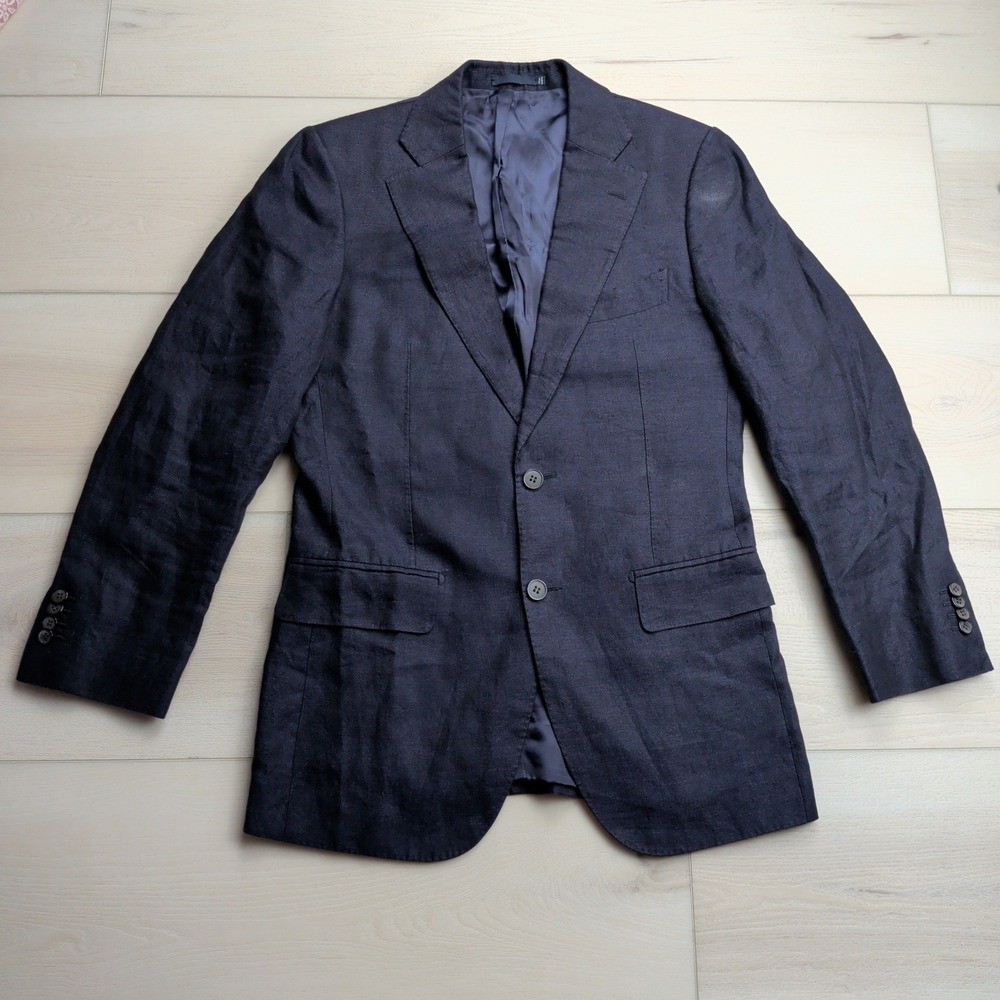 Suitsupply Lazio Baird McNutt Irish Linen Blazer Mens 36R Blue Sport Coat Jacket